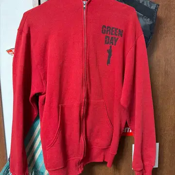GREEN DAY MINORITY 후드티 레드