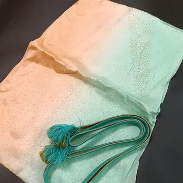 치도리야 센 4 오비 장식 천 허리띠 세트 오렌지 그린