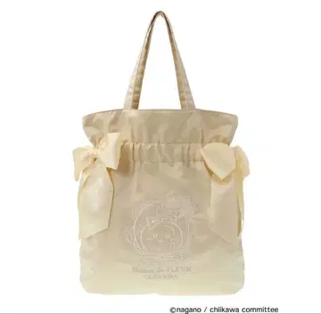 메종 드 플뢰르 더블 리본 토트백 토끼