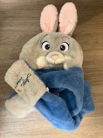 디즈니 주토피아 주디&닉 miniso 모자 머플러 한정판