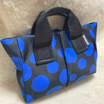레어 kawa kawa 카와카와 도트 블루 핸드백