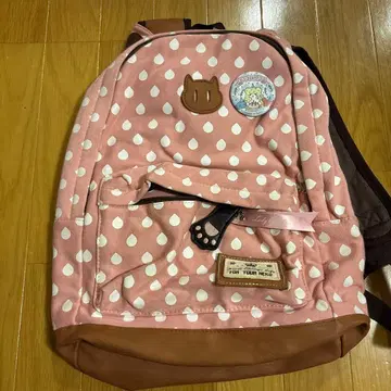 도르미테 고양이 귀 백팩 핑크 도트