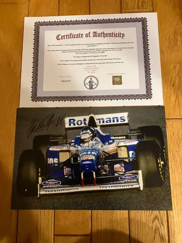 데몬 힐 윌리엄스 르노 FW18 월드 챔피언 인증서 포함