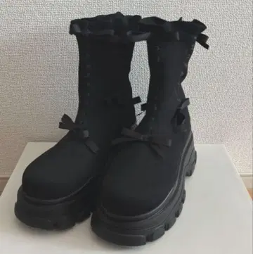 merry jenny 리본 리본 니트 부츠 메리제니