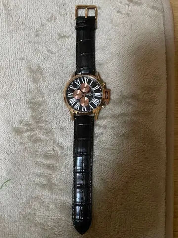 쿼츠 손목시계 로마 숫자 블랙 다이얼