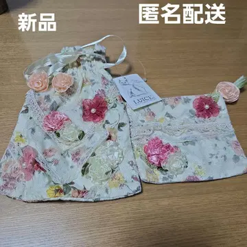 [ 새상품 ] LUICE 꽃무늬 티슈 커버 소품함과 복조리 세트