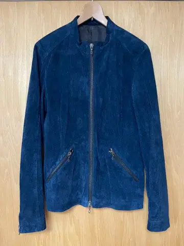 ripvanwinkle 네이비 스웨이드 가죽 자켓