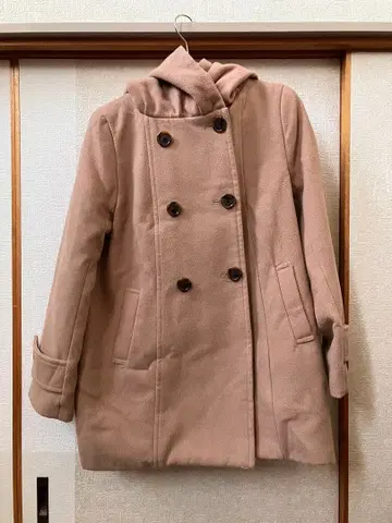 INGNI 후드 부착 베이지 더플 코트