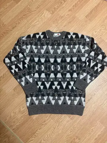 FLORENCE TRICO 기하학 패턴 니트 스웨터 M