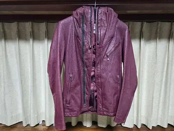 KATHARINE HAMNETT 버건디 가죽 자켓 M