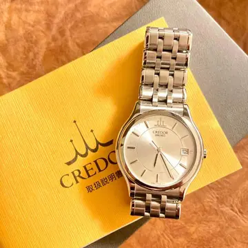 CREDOR 연마 완료 시그노 실버 쿼츠 남성용