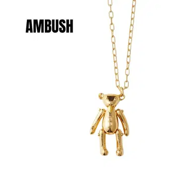 AMBUSH 테디베어 목걸이 골드