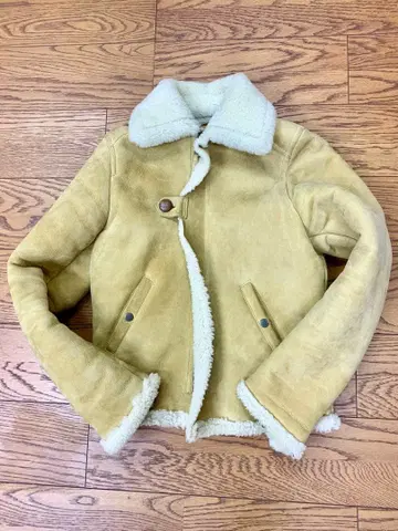 DSQUARED2 무스탕 퍼 가죽 라이더 자켓 46