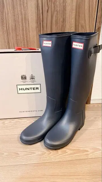 [ 새상품급 ] HUNTER ORIGINAL 리파인드 롱 레인부츠