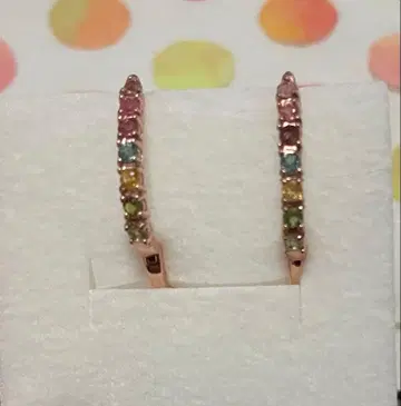 925 실버 다색 후프 귀걸이