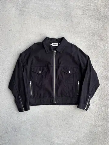 DKNY 다나카란 구제 의류 90s 크롭 코튼 블루종 아카이브 S 블랙