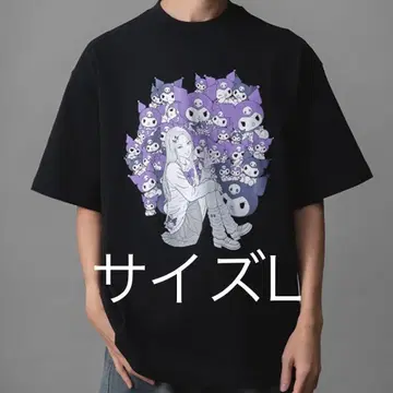 L 사이즈 T셔츠 이토 준지 산리오 갸루 토미에 쿠로미 토미에