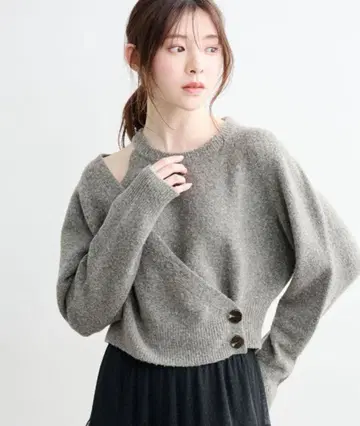 COCO DEAL 레이어드 스타일 아지메 니트