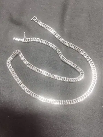 SILVER925 실버 키헤이 목걸이 각인 있음 레어 사이드 락 포함