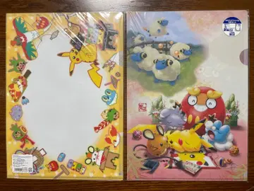 미개봉 새상품 2015 설날 클리어 파일 3장 세트 피카츄 레쿠자