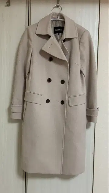 폴 스튜어트 더블 브레스트 체스터 코트 사이즈 4 베이지