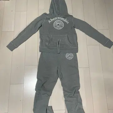 Abercrombie 그레이 후드 부착 후드티 셋업