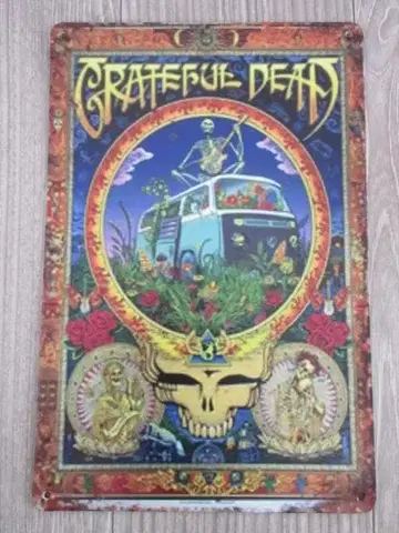 그레이트풀 데드 메탈 사인 양철 간판 43/32
