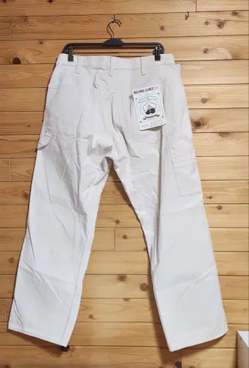 KOJIMA GENES x 후지 금매실 콜라보 화이트 페인터 팬츠