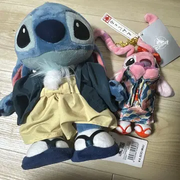 디즈니 스토어 스티치&엔젤 체인 봉제 인형 kimono