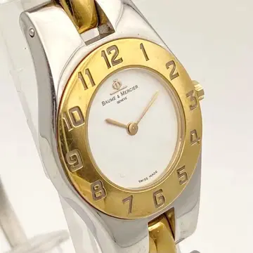 [ 작동 ] Baume&Mercier 리네아 쿼츠 여성용 콤비 손목시계