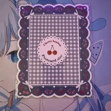 후쿠야 캐릭터 복권 경질 카드 케이스 체리 털실 모자 꽁지 캐릭터 복권상