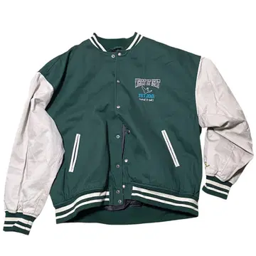 WHAT IT ISN'T Mark Gonzales 바시티 자켓 XL 그린