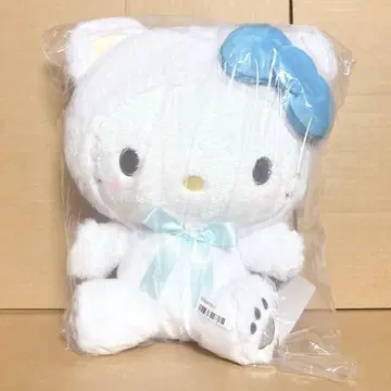 미사용 새상품 산리오 캐릭터즈 화이트 베어 인형 BIG 타입 키티