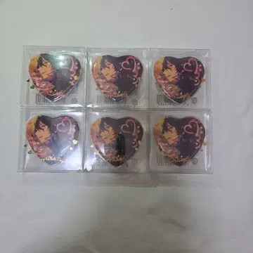 앙스타 사쿠마 레이 하트형 캔뱃지 6개 세트