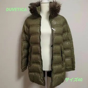 DUVETICA 여성용 다운 카키 사이즈 40 M 사이즈