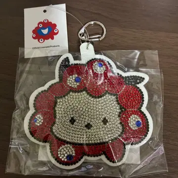 오사카 간사이 박람회 산리오 포차코 미야쿠미야쿠 키라키라 가죽 키링