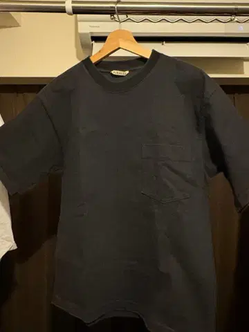 오라리 AURALEE 스탠드업T셔츠 반팔 크루넥