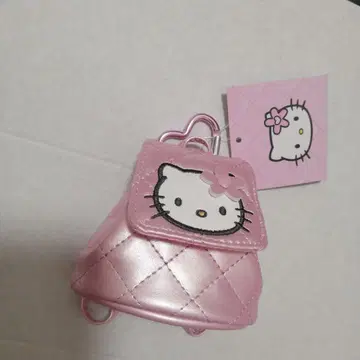 헬로키티 키티 미니어처 퀼트 백팩형 미니 파우치 핑크