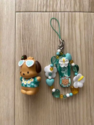 포차코 여름 일광화상 스트랩 피규어