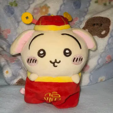 중국 한정판 MINISO 토끼 봉제 인형 중형 빨간색