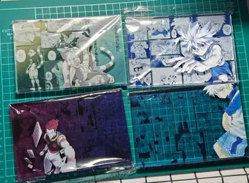 HunterxHunter 아크릴 스탠드 4개 세트 받침대 포함