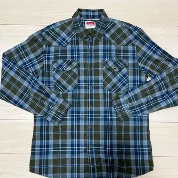 Wrangler 체크 무늬 긴팔 셔츠 랭글러