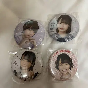 =LOVE 이코라부 오바 하나나 캔뱃지 세트