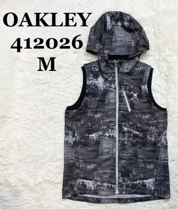 OAKLEY 오클리 412026JP 후드 부착 지퍼 베스트 M 스컬 패턴