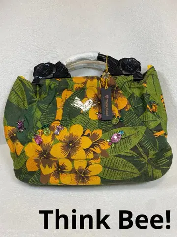 [ 미사용 ] 택 포함 Think Bee! 비쥬 꽃무늬 백