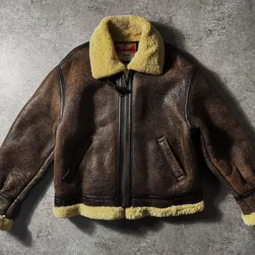 [ 초레어 ] 명작 90s 리얼 무스탕 B-3 가죽 자켓