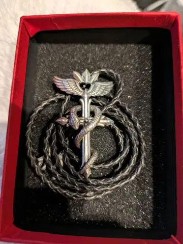 강철의 연금술사 플라멜의 문장 실버 펜던트 목걸이