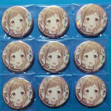 아이돌 마스터 샤이니 컬러즈 사쿠라기 마노 요미우리랜드 오로라 캔뱃지