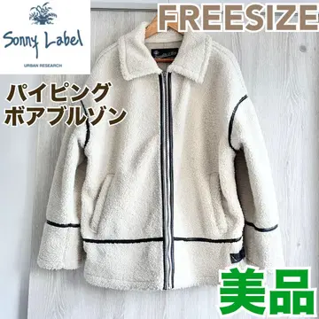 어반 리서치 서니 레이블 파이핑 보아 블루종 새상품급 아이보리