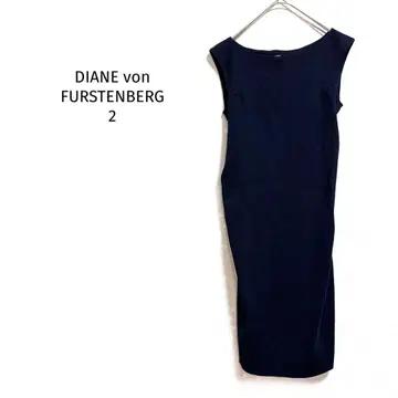 다이앤폰 스튜디오 원피스 슬리브리스 네이비 깔끔한